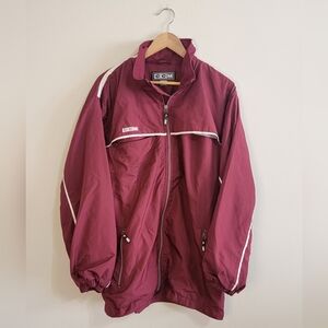 CCM Burgundy Windbreaker with White Trim